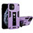 Funda Bumper Silicona y Plastico Mate Carcasa con Magnetico Soporte H01 para Apple iPhone 12