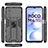 Funda Bumper Silicona y Plastico Mate Carcasa con Magnetico Soporte KC1 para Xiaomi Redmi Note 11R 5G