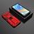 Funda Bumper Silicona y Plastico Mate Carcasa con Magnetico Soporte KC1 para Xiaomi Redmi Note 9 Pro