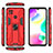 Funda Bumper Silicona y Plastico Mate Carcasa con Magnetico Soporte KC2 para Xiaomi Redmi 9 India