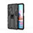Funda Bumper Silicona y Plastico Mate Carcasa con Magnetico Soporte KC2 para Xiaomi Redmi Note 10 4G