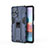 Funda Bumper Silicona y Plastico Mate Carcasa con Magnetico Soporte KC2 para Xiaomi Redmi Note 10 Pro Max