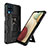 Funda Bumper Silicona y Plastico Mate Carcasa con Magnetico Soporte MQ1 para Samsung Galaxy M12