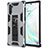 Funda Bumper Silicona y Plastico Mate Carcasa con Magnetico Soporte MQ1 para Samsung Galaxy Note 10 5G