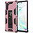 Funda Bumper Silicona y Plastico Mate Carcasa con Magnetico Soporte MQ1 para Samsung Galaxy Note 10 5G