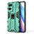 Funda Bumper Silicona y Plastico Mate Carcasa con Magnetico Soporte para Oppo Reno7 Pro 5G