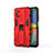 Funda Bumper Silicona y Plastico Mate Carcasa con Magnetico Soporte para Samsung Galaxy F52 5G