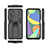 Funda Bumper Silicona y Plastico Mate Carcasa con Magnetico Soporte para Samsung Galaxy F52 5G
