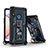 Funda Bumper Silicona y Plastico Mate Carcasa con Magnetico Soporte Q01W para Samsung Galaxy M01s