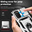 Funda Bumper Silicona y Plastico Mate Carcasa con Magnetico Soporte Q02W para Samsung Galaxy M02s