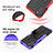 Funda Bumper Silicona y Plastico Mate Carcasa con Soporte A01 para Motorola Moto G22