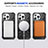 Funda Bumper Silicona y Plastico Mate Carcasa con Soporte K02C para Apple iPhone 14 Pro