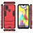 Funda Bumper Silicona y Plastico Mate Carcasa con Soporte KC1 para Samsung Galaxy M21s