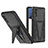 Funda Bumper Silicona y Plastico Mate Carcasa con Soporte MQ1 para Samsung Galaxy M02