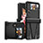 Funda Bumper Silicona y Plastico Mate Carcasa con Soporte MQ1 para Samsung Galaxy Z Flip4 5G