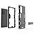 Funda Bumper Silicona y Plastico Mate Carcasa con Soporte N02 para Samsung Galaxy Note 20 Ultra 5G