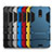Funda Bumper Silicona y Plastico Mate Carcasa con Soporte para Samsung Galaxy C8 C710F