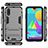 Funda Bumper Silicona y Plastico Mate Carcasa con Soporte para Samsung Galaxy M01