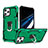 Funda Bumper Silicona y Plastico Mate Carcasa con Soporte YF1 para Apple iPhone 14 Pro