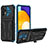Funda Bumper Silicona y Plastico Mate Carcasa con Soporte YF1 para Samsung Galaxy A52s 5G