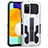 Funda Bumper Silicona y Plastico Mate Carcasa con Soporte ZJ1 para Samsung Galaxy M02s