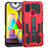 Funda Bumper Silicona y Plastico Mate Carcasa con Soporte ZJ1 para Samsung Galaxy M21s