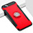 Funda Bumper Silicona y Plastico Mate con Anillo de dedo Soporte A03 para Apple iPhone 8 Plus Rojo