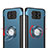 Funda Bumper Silicona y Plastico Mate con Anillo de dedo Soporte para Huawei Mate 10 Azul