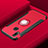 Funda Bumper Silicona y Plastico Mate con Anillo de dedo Soporte para Huawei Nova 3i Rojo
