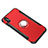 Funda Bumper Silicona y Plastico Mate con Anillo de dedo Soporte T01 para Apple iPhone X Rojo