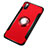 Funda Bumper Silicona y Plastico Mate con Anillo de dedo Soporte T01 para Apple iPhone Xs Max Rojo