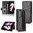 Funda de Cuero Cartera con Soporte Carcasa C02X para Samsung Galaxy Z Fold4 5G