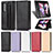 Funda de Cuero Cartera con Soporte Carcasa C03X para Samsung Galaxy Z Fold3 5G