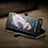 Funda de Cuero Cartera con Soporte Carcasa CS3 para Samsung Galaxy Z Fold3 5G