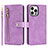 Funda de Cuero Cartera con Soporte Carcasa D06T para Apple iPhone 14 Pro Max