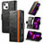 Funda de Cuero Cartera con Soporte Carcasa F03 para Apple iPhone 13