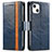 Funda de Cuero Cartera con Soporte Carcasa F03 para Apple iPhone 14