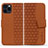 Funda de Cuero Cartera con Soporte Carcasa HF1 para Apple iPhone 16 Pro