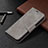 Funda de Cuero Cartera con Soporte Carcasa L01 para Apple iPhone 14 Pro Max Gris Oscuro