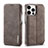 Funda de Cuero Cartera con Soporte Carcasa LC1 para Apple iPhone 13 Pro