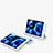 Funda de Cuero Cartera con Soporte Carcasa P04 para Apple iPad 10.2 (2021) Azul Cielo