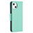 Funda de Cuero Cartera con Soporte Carcasa para Apple iPhone 14 Plus Cian