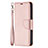 Funda de Cuero Cartera con Soporte Carcasa para Apple iPhone 14 Pro Oro Rosa