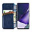 Funda de Cuero Cartera con Soporte Carcasa S01D para Samsung Galaxy S22 Ultra 5G