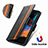 Funda de Cuero Cartera con Soporte Carcasa S01D para Samsung Galaxy XCover 6 Pro 5G