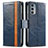 Funda de Cuero Cartera con Soporte Carcasa S02D para Motorola Moto Edge 20 5G