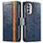 Funda de Cuero Cartera con Soporte Carcasa S02D para Motorola Moto Edge (2022) 5G