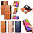 Funda de Cuero Cartera con Soporte Carcasa S03D para Samsung Galaxy M02s