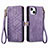 Funda de Cuero Cartera con Soporte Carcasa S05D para Apple iPhone 13