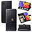 Funda de Cuero Cartera con Soporte Carcasa S05D para Samsung Galaxy A21 SC-42A